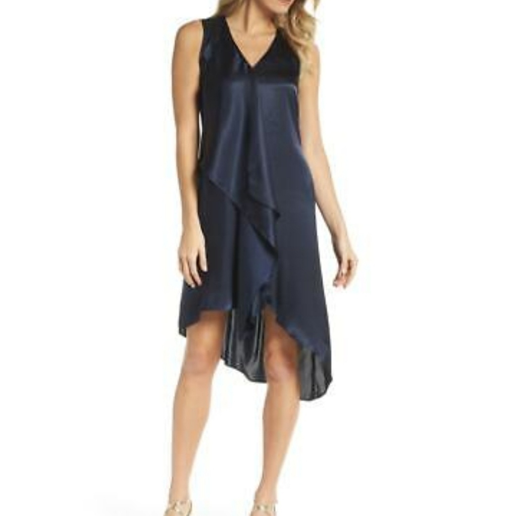 Adrianna Papell Satin Cocktail Dress